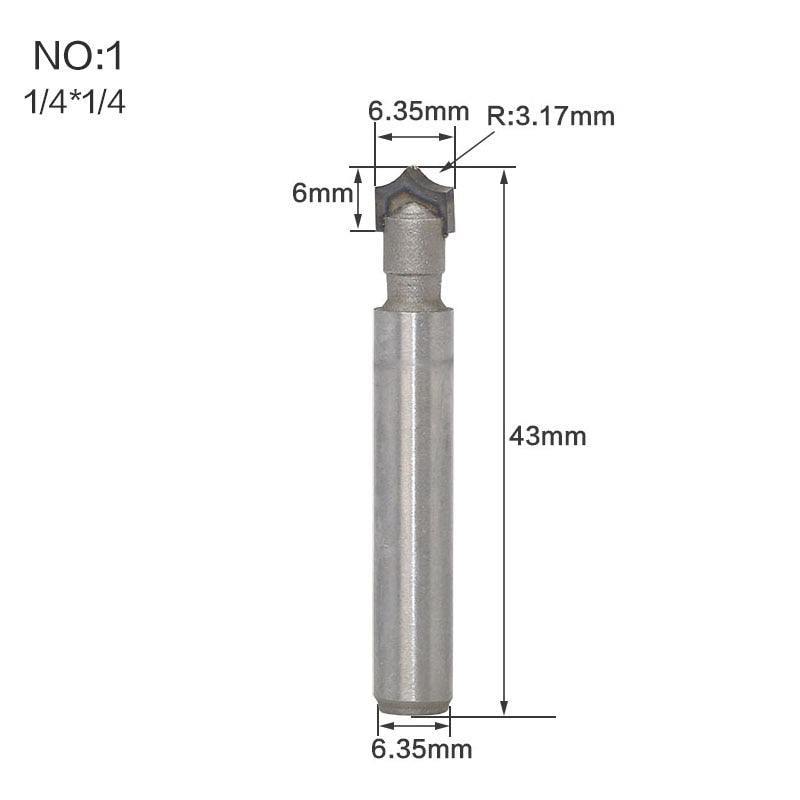 12.7mm or 6.35mm Shank -  Double Edging - Engraving  Router Bits
