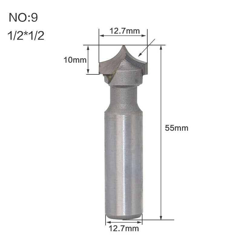 12.7mm or 6.35mm Shank -  Double Edging - Engraving  Router Bits