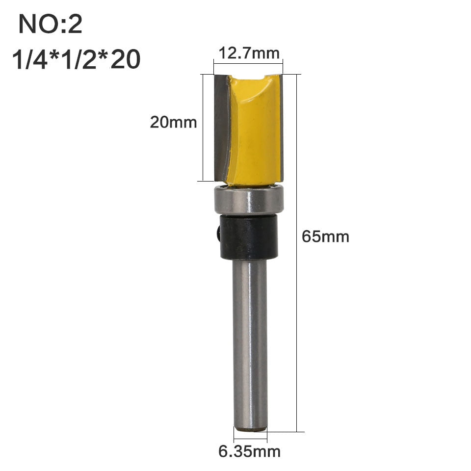 6.35mm Shank - Cleaning Flush trimmer Router Bit