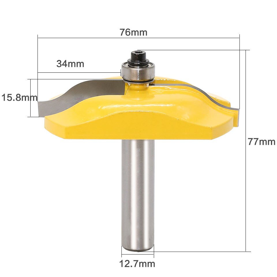 12mm or 12.7mm Shank - Rail and Stile Router Bit