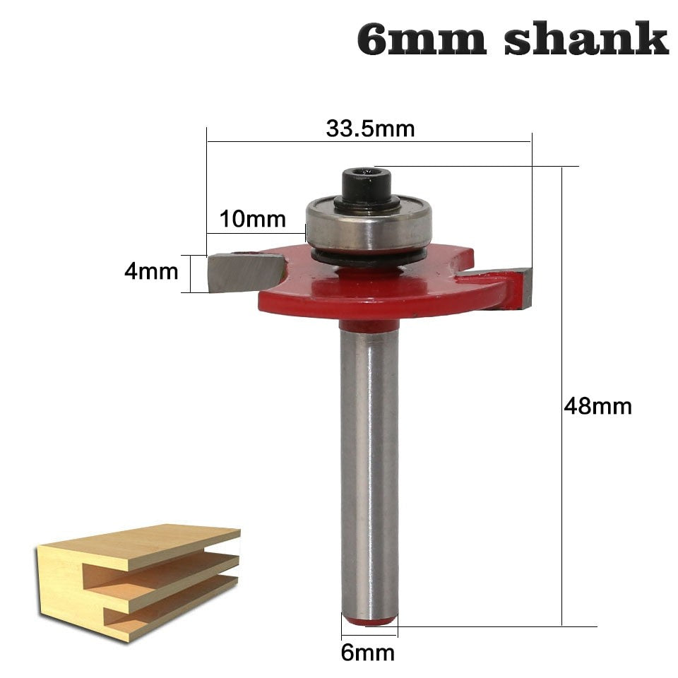 6mm Shank -  "T" Type Biscuit Joint Slot Cutter Router Bit