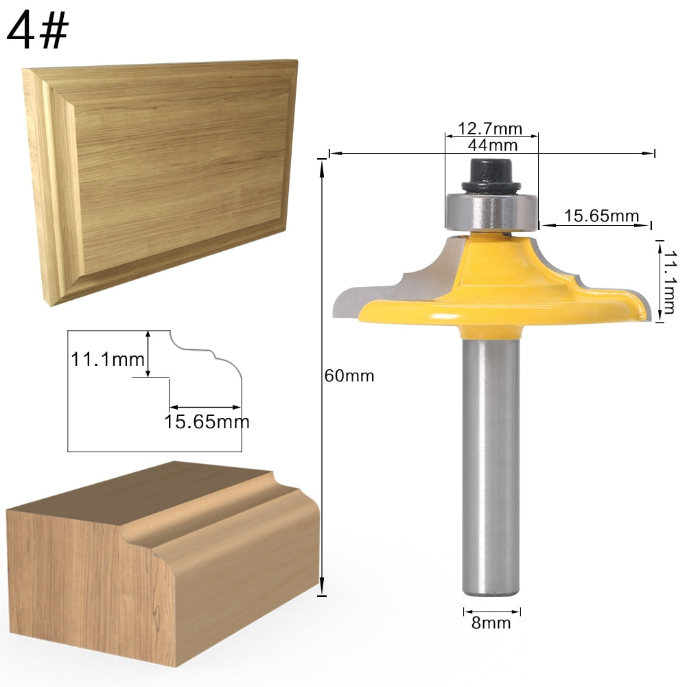8mm Shank - Drawer Front & Cabinet Door Front Router Bit
