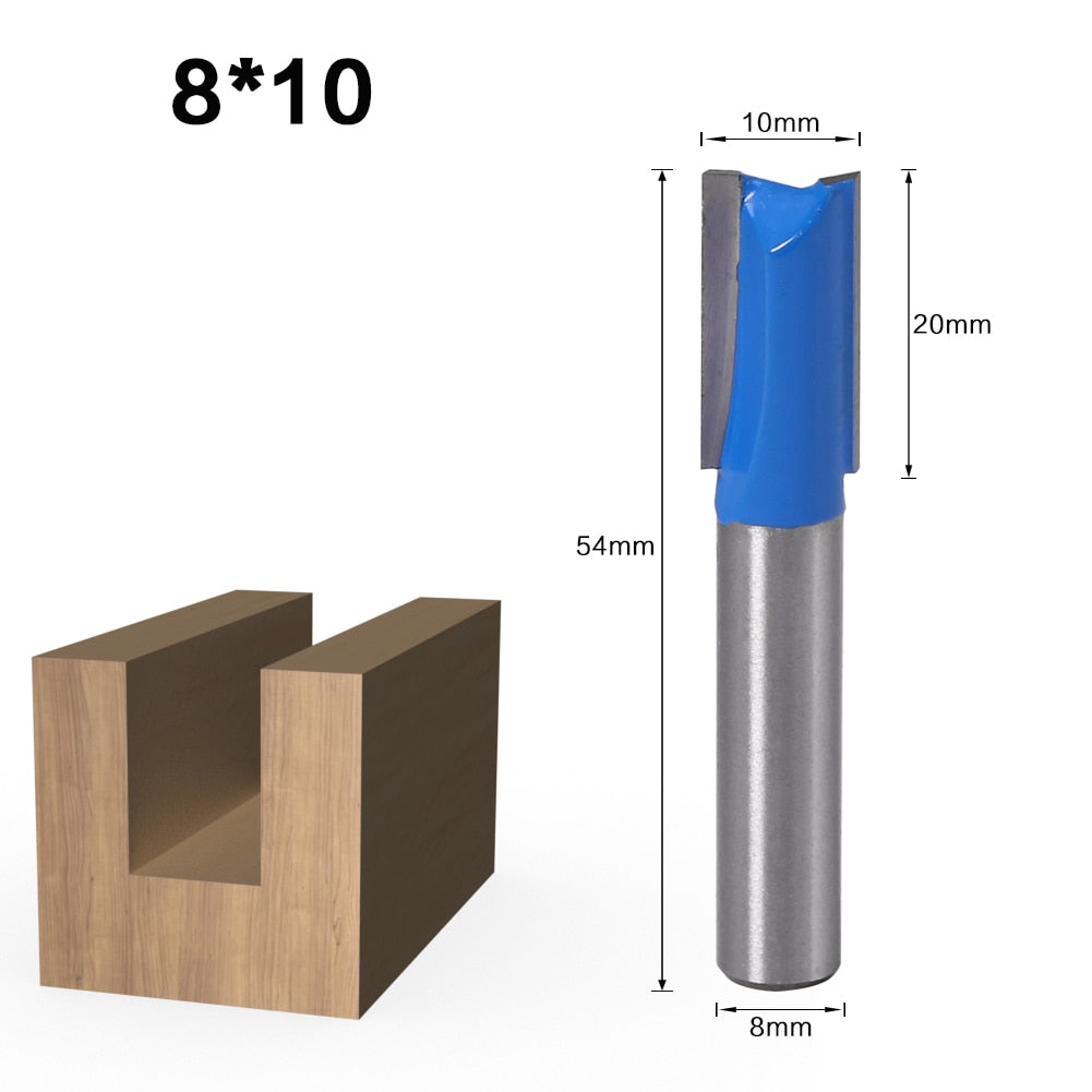 8mm Shank - Straight Router Bit