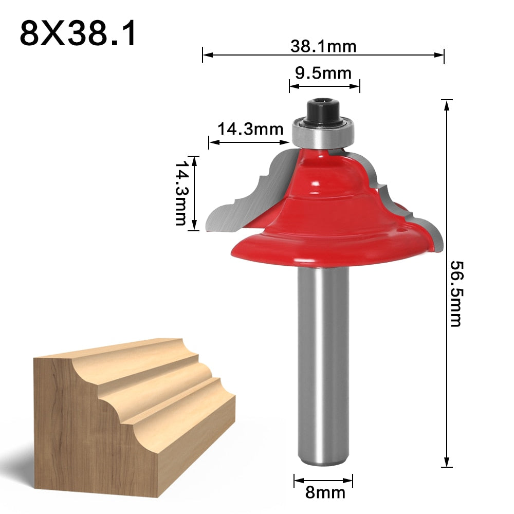8mm Shank - French Baroque - Table Edge Router Bit