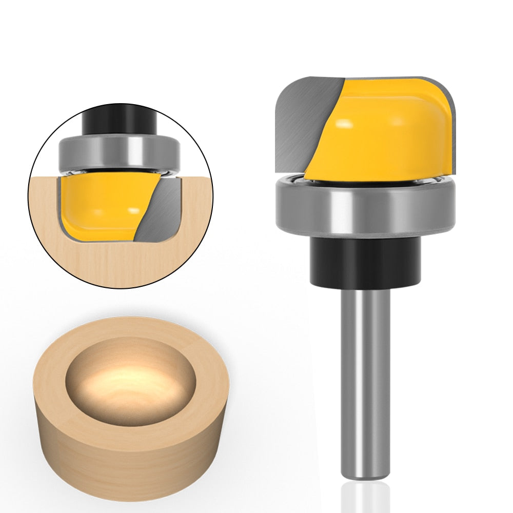 8mm or 6mm Shank - 1-1/8" Diameter Bowl & Tray Router Bit