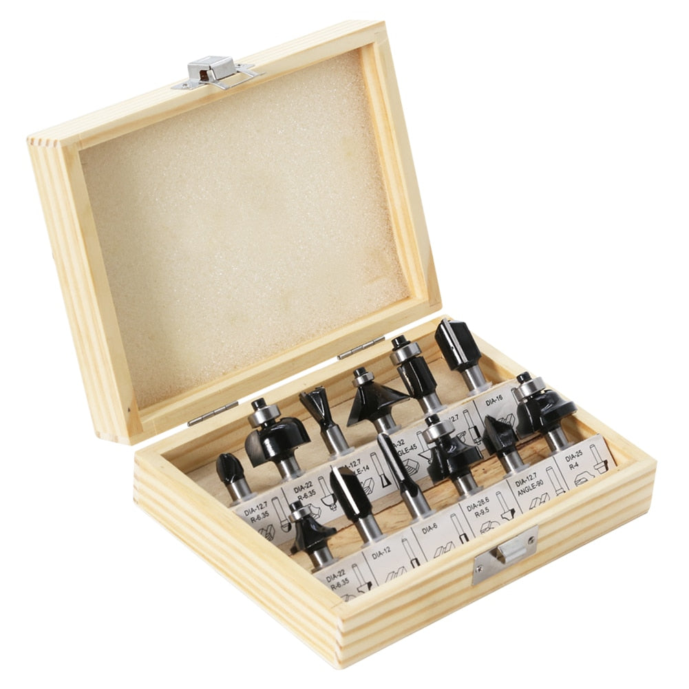 8mm Shank - Router Bits Sets - 12pcs