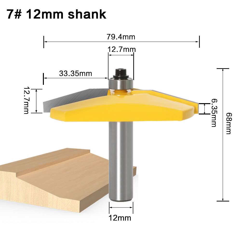 12mm or 12.7mm Shank - Raised Panel Router Bit with Back cutter