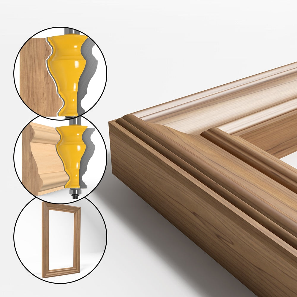 12mm or 12.7mm Shank -  Picture Frame Molding Router Bit