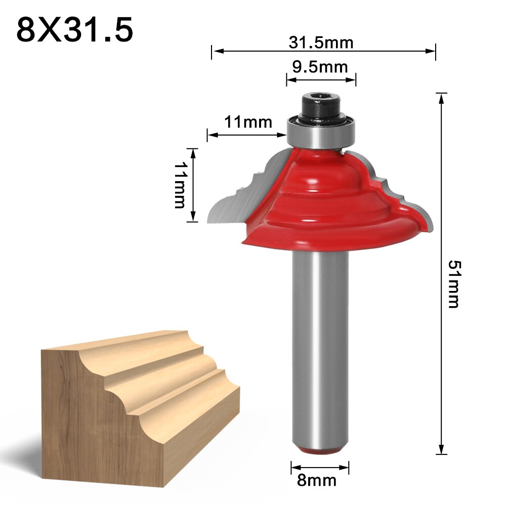 8mm Shank - French Baroque - Table Edge Router Bit