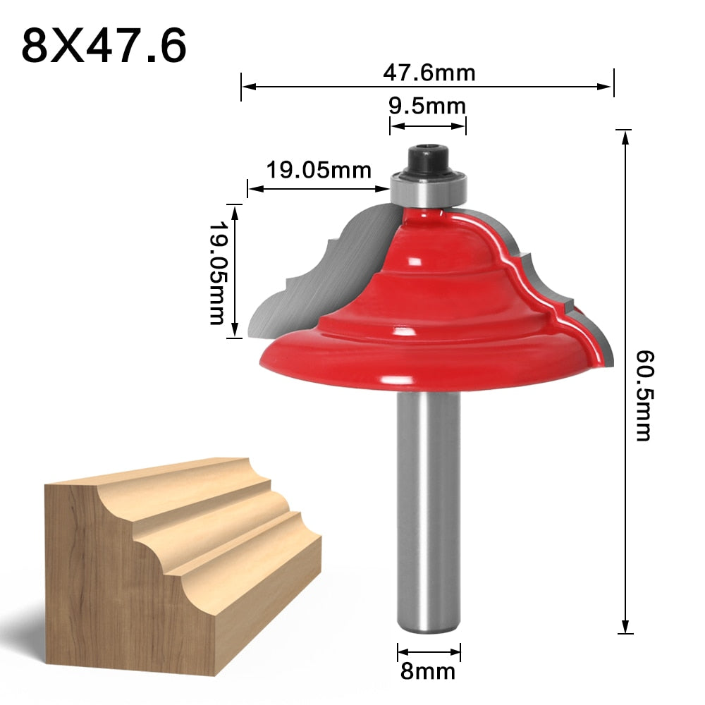 8mm Shank - French Baroque - Table Edge Router Bit