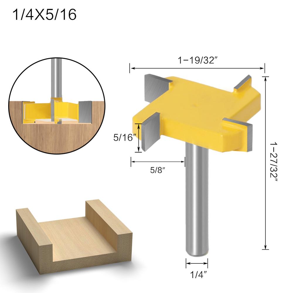 6mm or 6.35mm Shank - Straight Edge Slotting Milling Router Bit