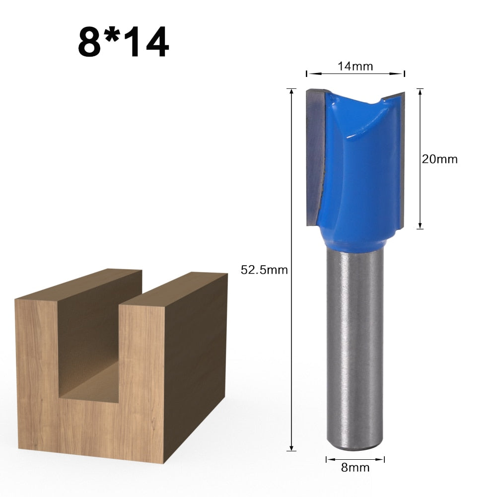 8mm Shank - Straight Router Bit