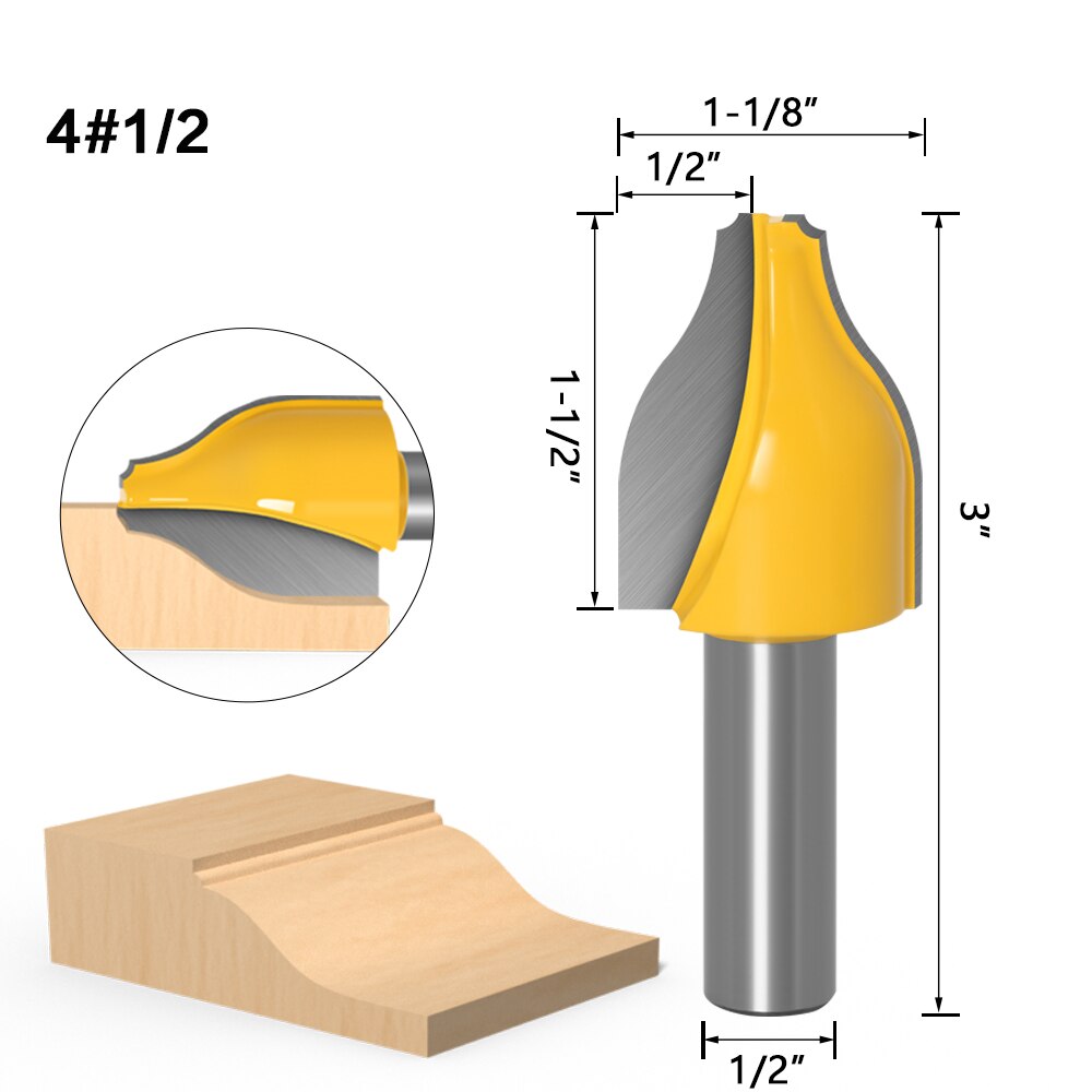 12mm or 12.7mm Shank -  Vertical Raised Panel Router Bit