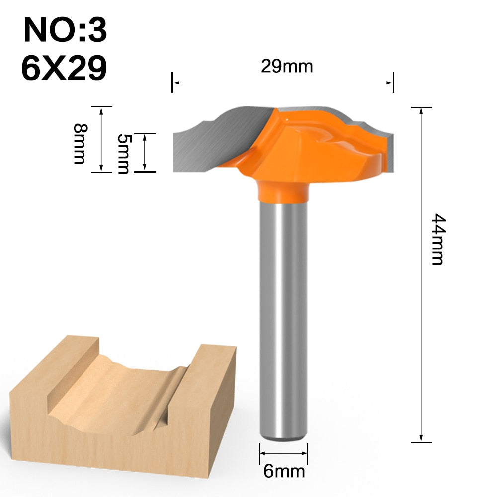6mm or 6.35mm Shank - Door Engraving - Door Frame Lace Router Bits