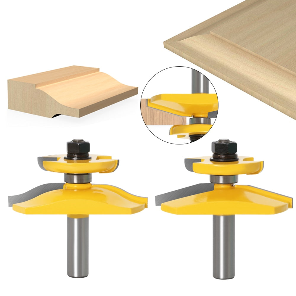 12mm or 12.7mm Shank - Raised Panel Router Bit with Back cutter