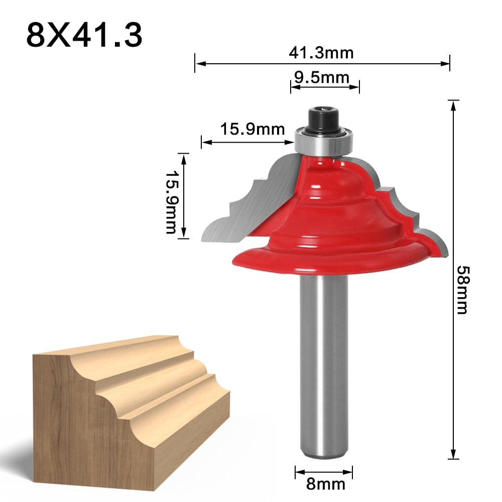 8mm Shank - French Baroque - Table Edge Router Bit