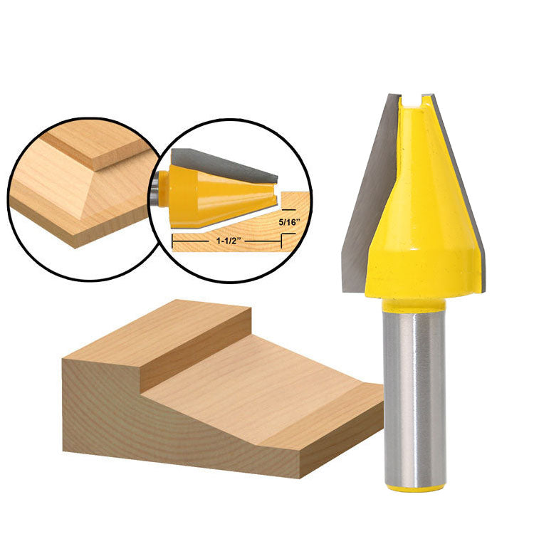 12mm or 12.7mm Shank - Panel Raiser - Vertical - Bevel Design - Router Bit