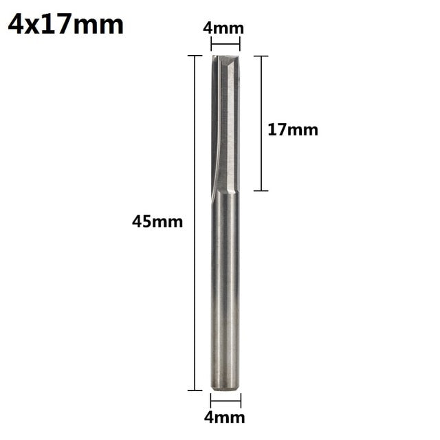 4mm or 6mm Shank - Flute Straight End Mill