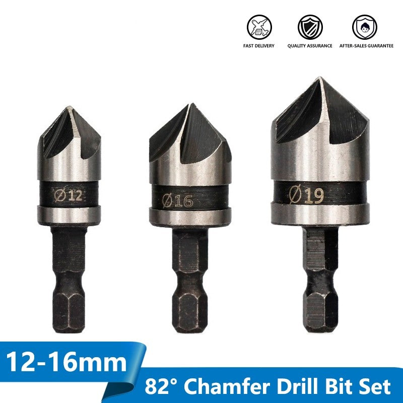 82 Degrees Chamfer Countersink Drill Bit Set