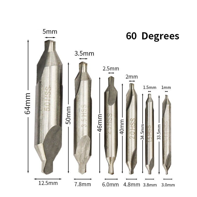 HSS Countersinks Center and spotting drill bit set - 5 Pcs