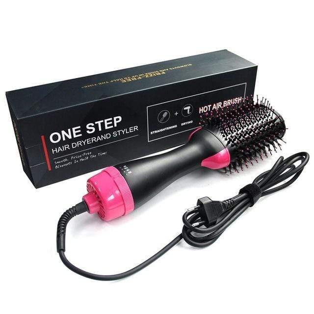 Hair Dryer Brush- 2 in 1 Hot & Cold Drying Hairbrush - Emerald Seaside